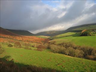 Looking down the valley